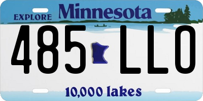 MN license plate 485LLO