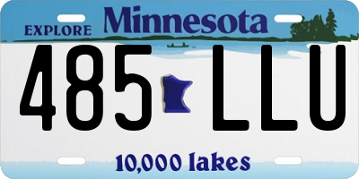 MN license plate 485LLU
