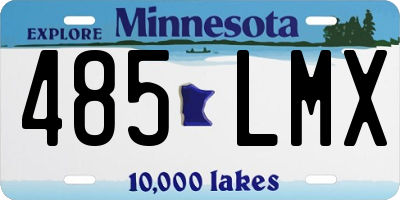 MN license plate 485LMX