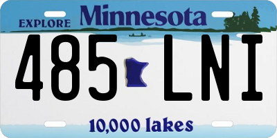 MN license plate 485LNI