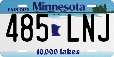 MN license plate 485LNJ