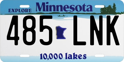 MN license plate 485LNK