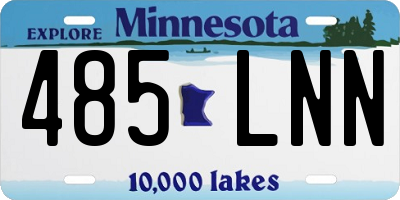 MN license plate 485LNN