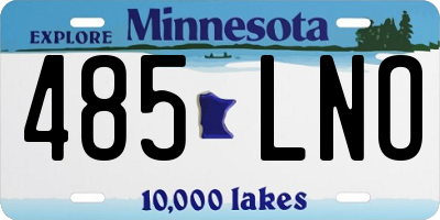 MN license plate 485LNO