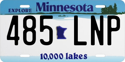 MN license plate 485LNP