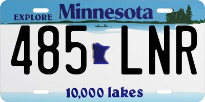 MN license plate 485LNR