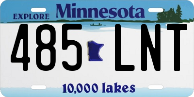 MN license plate 485LNT