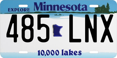 MN license plate 485LNX