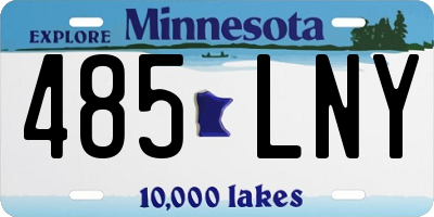 MN license plate 485LNY