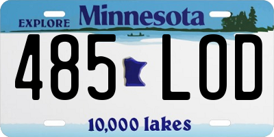 MN license plate 485LOD