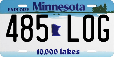 MN license plate 485LOG