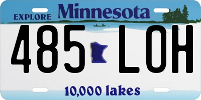 MN license plate 485LOH