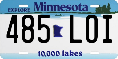MN license plate 485LOI