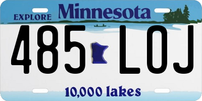 MN license plate 485LOJ