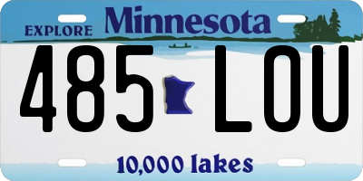 MN license plate 485LOU