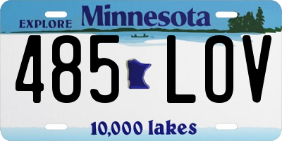 MN license plate 485LOV