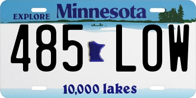 MN license plate 485LOW