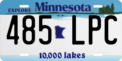 MN license plate 485LPC