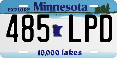 MN license plate 485LPD