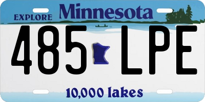 MN license plate 485LPE