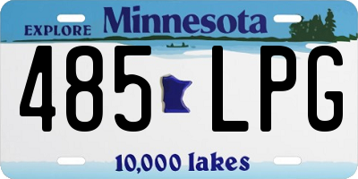 MN license plate 485LPG
