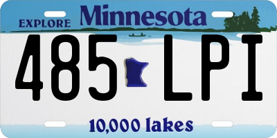 MN license plate 485LPI