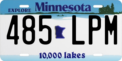 MN license plate 485LPM