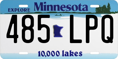 MN license plate 485LPQ