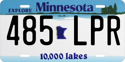 MN license plate 485LPR