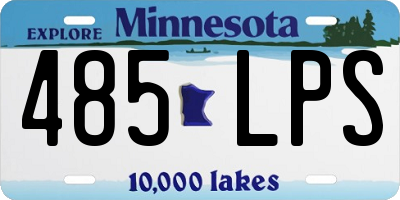 MN license plate 485LPS