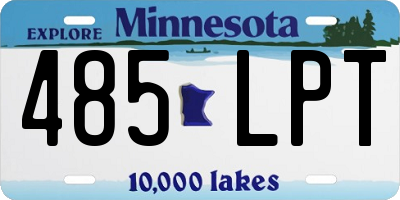 MN license plate 485LPT