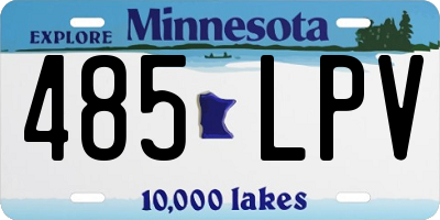 MN license plate 485LPV