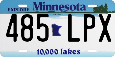 MN license plate 485LPX