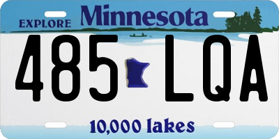 MN license plate 485LQA