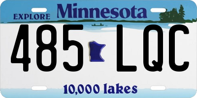 MN license plate 485LQC