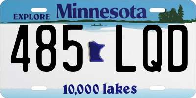 MN license plate 485LQD