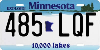 MN license plate 485LQF