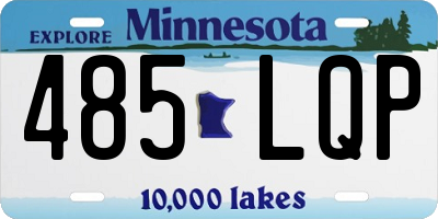 MN license plate 485LQP