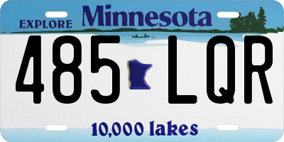 MN license plate 485LQR