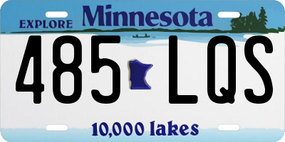 MN license plate 485LQS