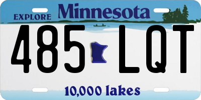 MN license plate 485LQT