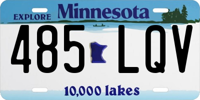 MN license plate 485LQV