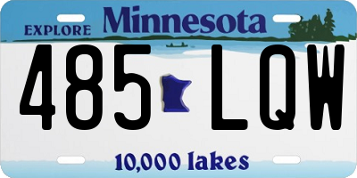 MN license plate 485LQW