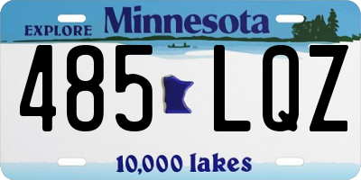 MN license plate 485LQZ