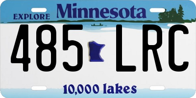 MN license plate 485LRC