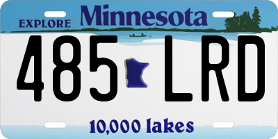 MN license plate 485LRD