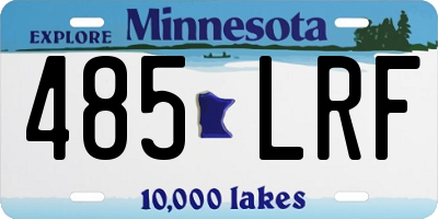 MN license plate 485LRF