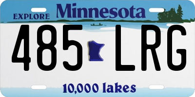 MN license plate 485LRG