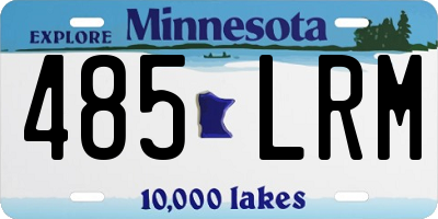 MN license plate 485LRM
