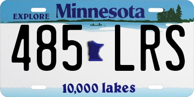 MN license plate 485LRS